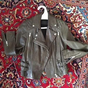 Leather Moto Jacket All Saints Sz 4